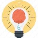 brain bulb, bright mind, creative mind, glowing mind, innovation 