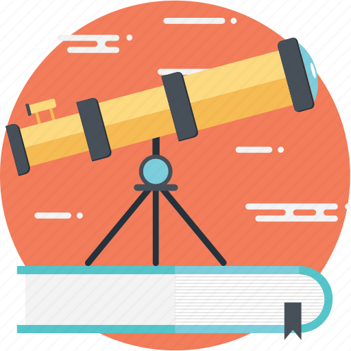 Astronomy, astronomy book, spyglass, telescope, vision icon - Download on Iconfinder