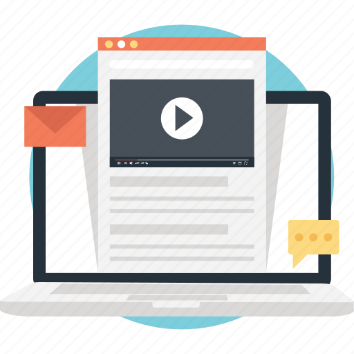 Online study, video lecture, video tutorial icon - Download on Iconfinder