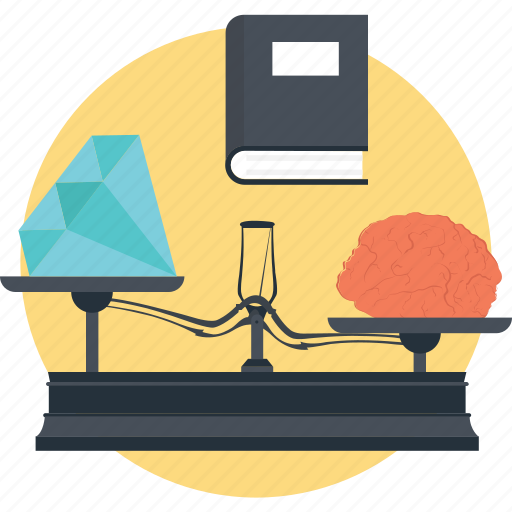 Brain outweigh, education benefits, having important, knowledge concept, outweigh banque icon - Download on Iconfinder
