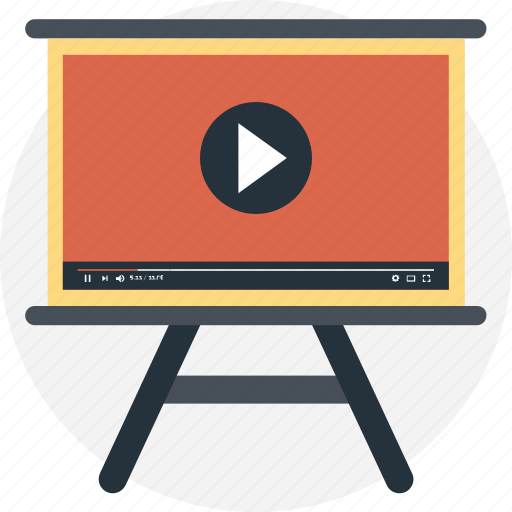 Modern studies, video instruction, video lecture, video lesson, video presentation icon - Download on Iconfinder