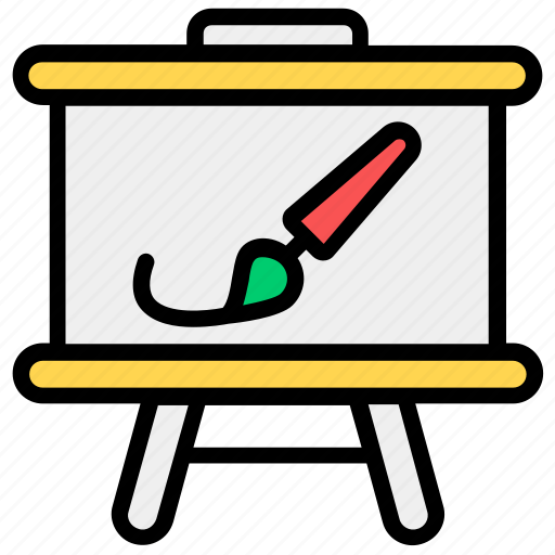 Drawing, drawing easel, outlining, painting, sketching icon - Download on Iconfinder