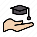 degree, education, hat, graduation, study