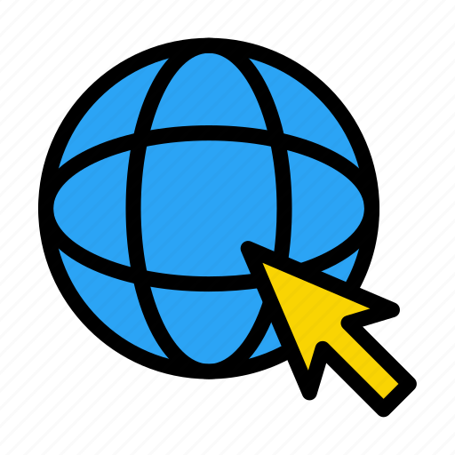 Global, browser, internet, online, cursor icon - Download on Iconfinder