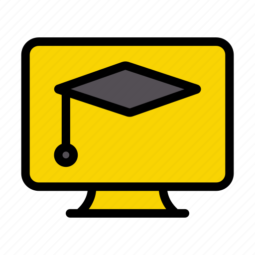 Online, education, graduation, degree, screen icon - Download on Iconfinder