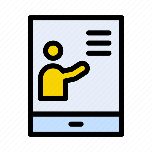 Lecture, online, classes, mobile, education icon - Download on Iconfinder