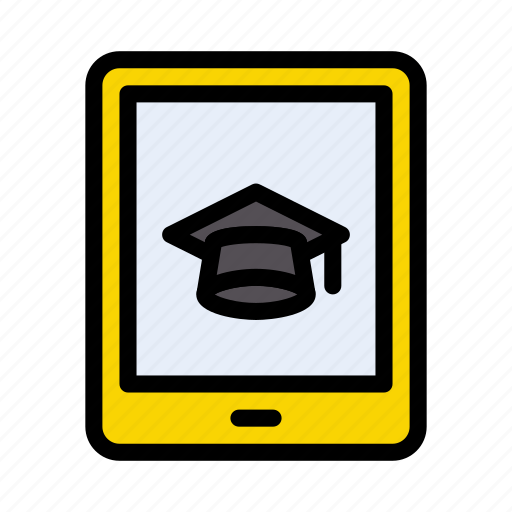 Online, education, mobile, phone, degree icon - Download on Iconfinder