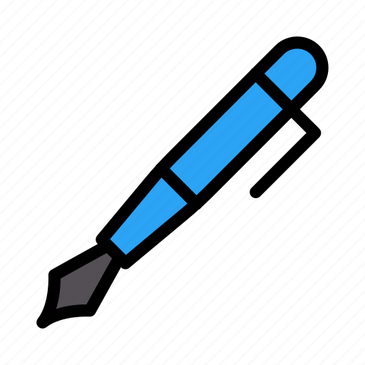 Pen, nib, write, stationary, education icon - Download on Iconfinder