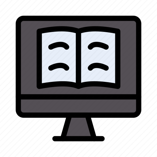 Reading, education, school, studying, screen icon - Download on Iconfinder