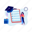 education, degree, clipboard, checklist, survey 