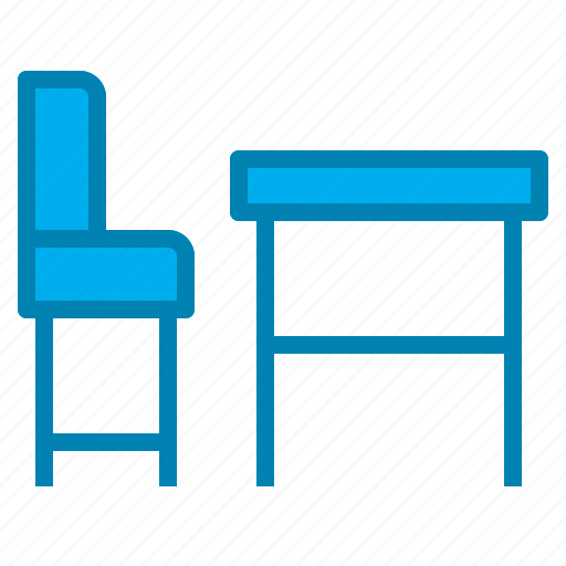 Chair, class, education, knowledge, learning, student, table icon - Download on Iconfinder