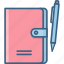 folder, document, documents, extension, file, pen 