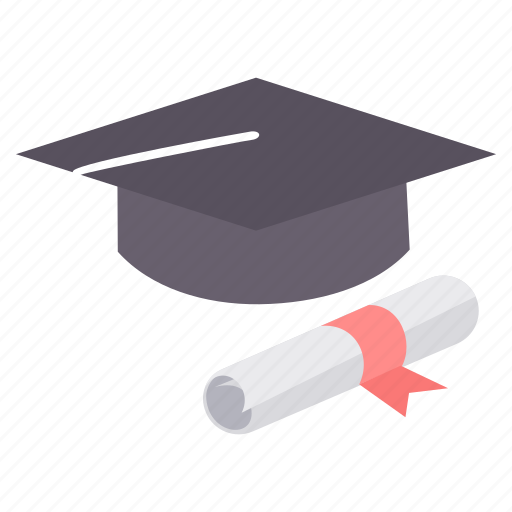 Graduate, graduation, cap, certificate, certification, diploma, hat icon - Download on Iconfinder