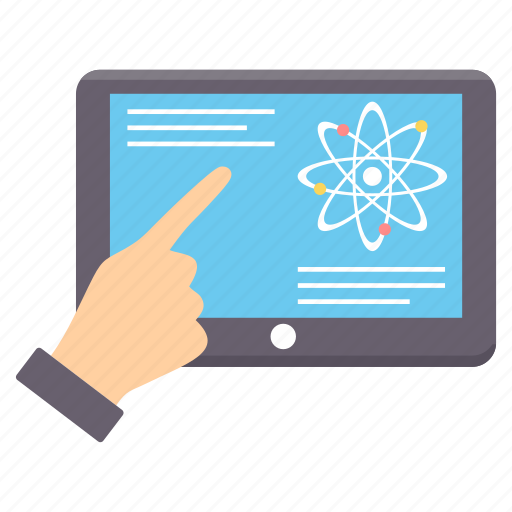 Atom, laptop, chemistry, device, research, science icon - Download on Iconfinder