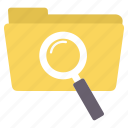 folder, search, data, document, file, find, magnifier