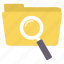 folder, search, data, document, file, find, magnifier 