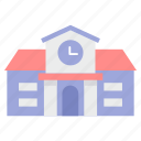 clock, house, assembly, bank, home, room, time