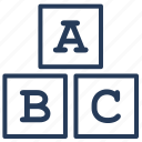 abc, alphabet, block, education, learn, school, study