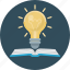 education, idea, science, book, bulb, light 