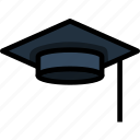 cap, hat, school, university, student, lineart, diploma