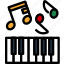 keyboard, piano, key, music, note, lineart, musical 