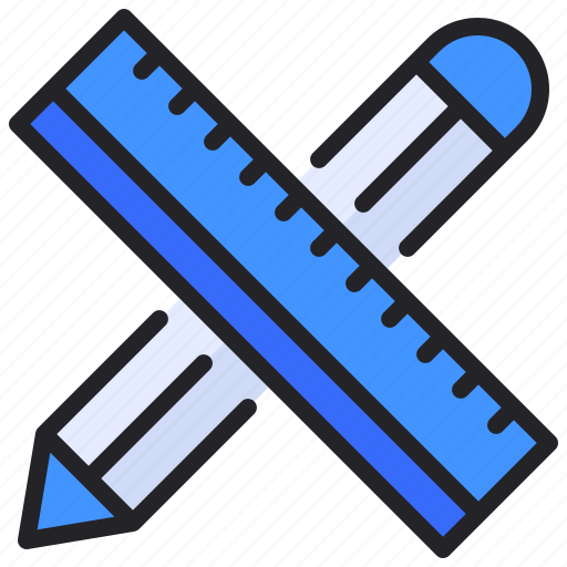 Design, education, pencil, ruler, tool icon - Download on Iconfinder