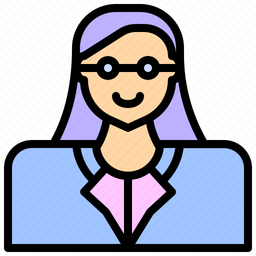 Education, teacher, woman, lecturer, professions, instructor icon - Download on Iconfinder