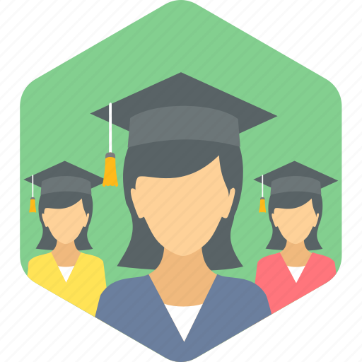 Girls, women, student, graduate, education icon - Download on Iconfinder