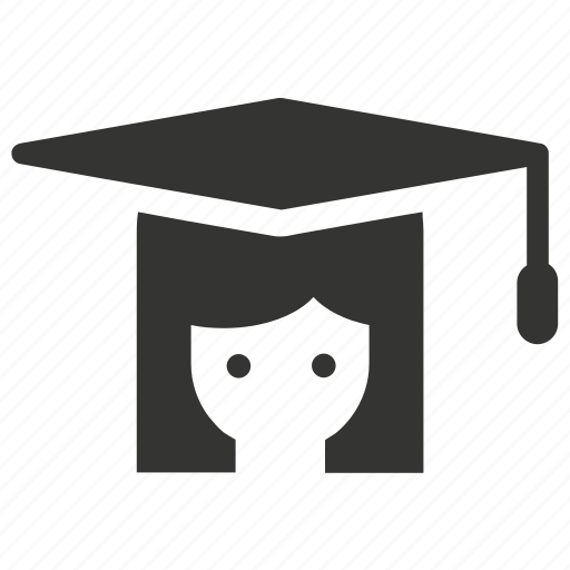 Graduate cap, graduation, hat, mortar board, woman icon - Download on Iconfinder