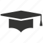 diploma, graduate, graduation cap, hat, mortar board 