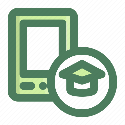 Phone, cell, school, teaching, mortarboard, mobile, education icon - Download on Iconfinder