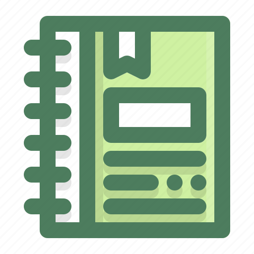 Diary, with, bookmark, book icon - Download on Iconfinder