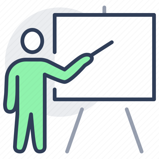 Board, chalk, education, seminar, teacher, training icon - Download on Iconfinder