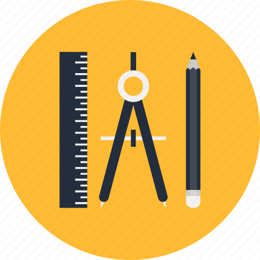 Compass, pencil, ruller icon - Download on Iconfinder