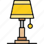 lamp, bedside, electric, light, table 