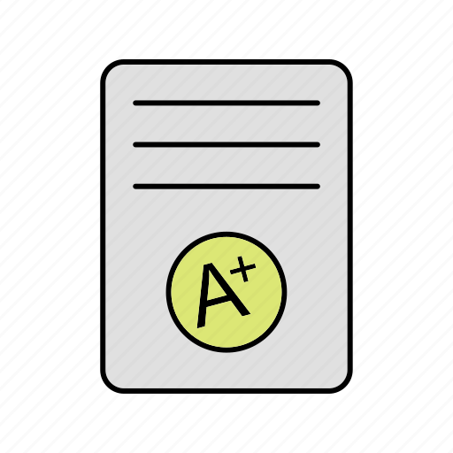 A+, grade, result card icon - Download on Iconfinder