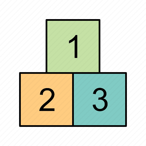 Blocks, cubes, ranking icon - Download on Iconfinder