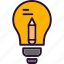 bulb, idea, electricity, light 
