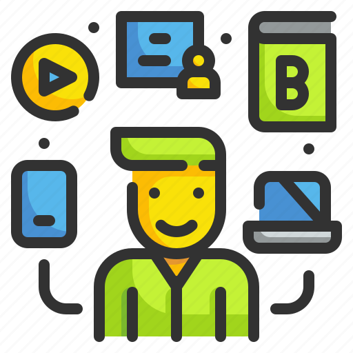 E, education, learning, multi, online, technology icon - Download on Iconfinder