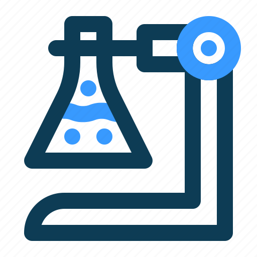 Flask, stand, chemistry, in, lab, chemical icon - Download on Iconfinder