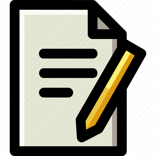 Document, edit, file, office, school, study, write icon - Download on Iconfinder