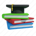 book, graduation, hat, diploma, degree