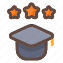 star, graduation, hat, study, learn, education