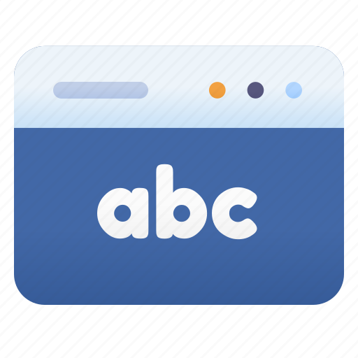 Webpage, abc, alphabet, numeric, education icon - Download on Iconfinder