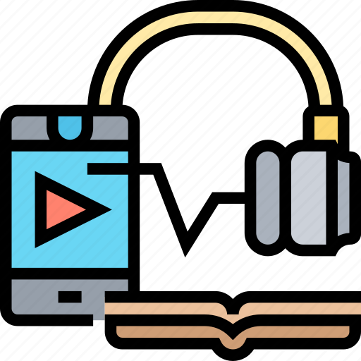 Audiobook, listen, study, literature, application icon - Download on Iconfinder