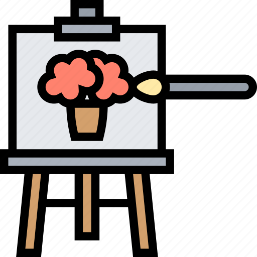 Easel, stand, canvas, art, paint icon - Download on Iconfinder