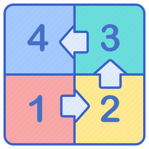 Arrow, four, number, square icon - Download on Iconfinder