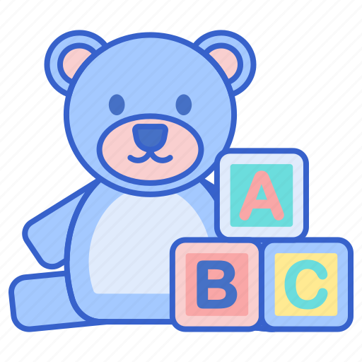 Alphabet, bear, blocks, toy icon - Download on Iconfinder