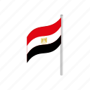 country, egypt, flag, isometric, national, patriotism, wind