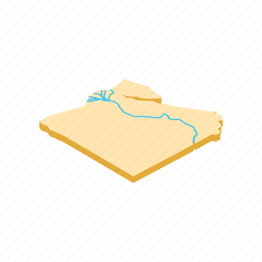 Africa, desert, egypt, isometric, nile, river, water icon - Download on Iconfinder